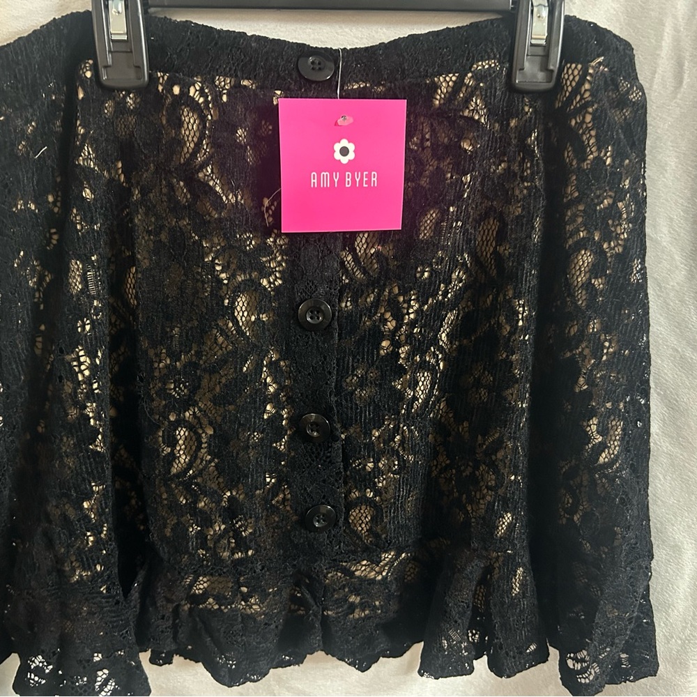 Amy Byer Black Lace Garment